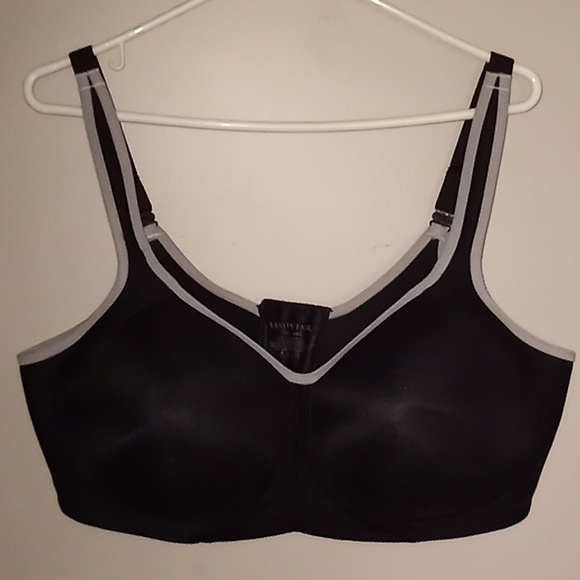 Vanity Fair Padded Black and Gray Bra Size 44D - Picture 1 of 11